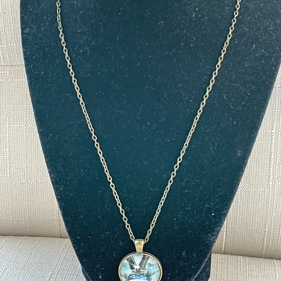 US Flag Necklace Bronze Tone Chain Fashion Patriot Jewelry Cabochon Pendant - Picture 4 of 7